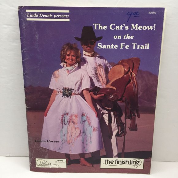 Vtg 1989 The Cat's Meow! Santa Fe Trail Dennis Southwest Fabric Painting Pattern - Picture 1 of 9